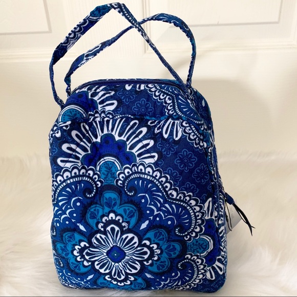 Vera Bradley essential backpack lunchbox blue set - Picture 4 of 8